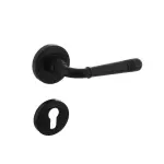 PROGRIFF Türgriff Helena Zamak schwarz Rundrosetten 2