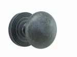 Knopf von PROGRIFF Beschlag Helena Zamak Antik grau Rundrosetten  