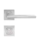 Montana ER54 Q Edelstahl matt Quadratrosette Zimmertürgarnitur Bad außen - Karcher Design