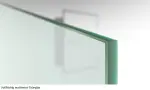 Glaskante Vollflächig mattiertes Grünglas von Vollflächig Mattierung Doppelflügeltür - Erkelenz
