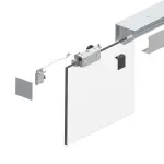 Explosionszeichnung von Evoline Top Aluminium Schiebetürsystem für Glastüren