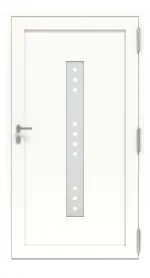 Höning Haustür Schüco Rocket 6 AT75-ea RAL 9016 glatt-RAL 9016 glatt Frontansicht innen