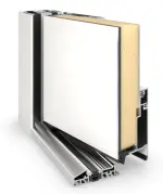 Höning Haustür Schüco Rocket 6 AT75-ea RAL 9016 glatt-RAL 9016 glatt Detail Querschnitt