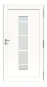 Höning Haustür Schüco Design ICE 1 AT75-ea RAL 9016 glatt-RAL 9016 glatt Frontansicht innen