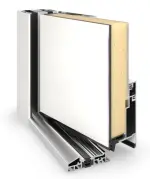 Höning Haustür Schüco Design ICE 1 AT75-ea RAL 9016 glatt-RAL 9016 glatt Detail Querschnitt