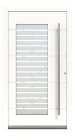 Höning Haustür Schüco Anna AT75-ea RAL 9016 glatt-RAL 9016 glatt Frontansicht außen