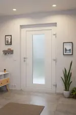 Kneer Haustür Kunststoff KF 404 S 120 RAL 9016-RAL 9016 Stilwelt innen