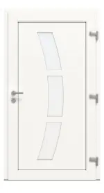 Kneer Haustür Kunststoff KF 404 S 107 RAL 9016-RAL 9016 Frontansicht innen