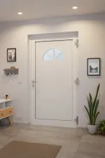 Kneer Haustür Alu AT72 EF 124 RAL 9016-RAL 9016 Stilwelt innen