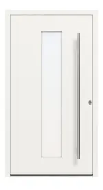 Kneer Haustür Alu AT72 1AF 701 RAL 9016-RAL 9016 Frontansicht außen