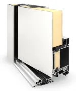 Kneer Haustür Alu AT72 1AF 701 RAL 9016-RAL 9016 Detail Querschnitt