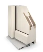 Kneer Haustür Holz 305 Fichte LAS-30-12-Fichte LAS-30-12 Detail Querschnitt