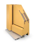 Kneer Haustür Holz 311 Kiefer LAS-12-09-Kiefer LAS-12-09 Detail Querschnitt