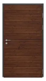 Kneer Haustür Holz 327 Querfurnier Lärche dunkel-Querfurnier Lärche dunkel Frontansicht innen