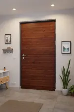 Kneer Haustür Holz 327 Querfurnier Lärche dunkel-Querfurnier Lärche dunkel Stilwelt innen