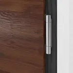 Kneer Haustür Holz 327 Querfurnier Lärche dunkel-Querfurnier Lärche dunkel Detail Bänder