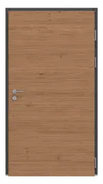 Kneer Haustür Holz 327 Querfurnier Eiche hell-Querfurnier Eiche hell Frontansicht innen