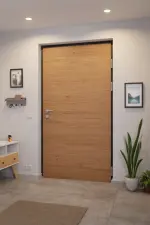 Kneer Haustür Holz 327 Querfurnier Eiche hell-Querfurnier Eiche hell Stilwelt innen