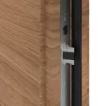 Kneer Haustür Holz 327 Querfurnier Eiche hell-Querfurnier Eiche hell Detail Schließer