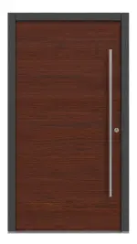 Kneer Haustür Holz 327 Querfurnier Eiche dunkel-Querfurnier Eiche dunkel Frontansicht außen