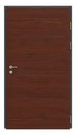 Kneer Haustür Holz 327 Querfurnier Eiche dunkel-Querfurnier Eiche dunkel Frontansicht innen