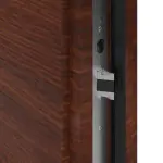 Kneer Haustür Holz 327 Querfurnier Eiche dunkel-Querfurnier Eiche dunkel Detail Schließer