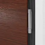 Kneer Haustür Holz 327 Querfurnier Eiche dunkel-Querfurnier Eiche dunkel Detail Bänder