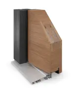 Kneer Haustür Holz 329 Querfurnier Eiche hell-Querfurnier Eiche hell Detail Querschnitt