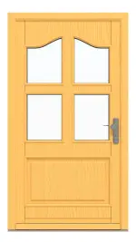Kneer Haustür Holz 301 Kiefer LAS-12-09-Kiefer LAS-12-09 Frontansicht außen