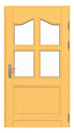 Kneer Haustür Holz 301 Kiefer LAS-12-09-Kiefer LAS-12-09 Frontansicht innen