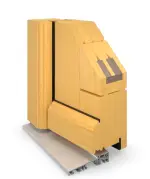 Kneer Haustür Holz 301 Kiefer LAS-12-09-Kiefer LAS-12-09 Detail Querschnitt