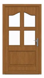 Kneer Haustür Holz 301 Meranti LAS-31-01-Meranti LAS-31-01 Frontansicht außen