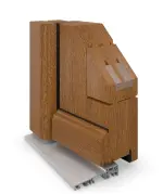 Kneer Haustür Holz 301 Meranti LAS-31-01-Meranti LAS-31-01 Detail Querschnitt