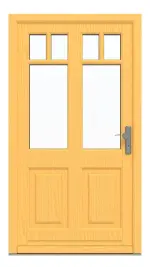Kneer Haustür Holz 302 Kiefer LAS-12-09-Kiefer LAS-12-09 Frontansicht außen