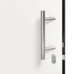 Detail Drücker von Haustür Thermo46 Motiv 010 in RAL 9016