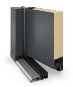 Detail Querschnitt von Haustür Thermo46 Motiv 010 in RAL 7016 Anthrazitgrau
