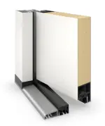 Detail Querschnitt von Haustür Thermo46 Motiv 015 in RAL 9016