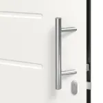 Detail Drücker von Haustür Thermo46 Motiv 025 in RAL 9016