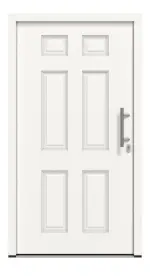 Frontansicht außen von Haustür Thermo46 Motiv 100 in RAL 9016