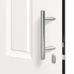 Detail Drücker von Haustür Thermo46 Motiv 200 in RAL 9016