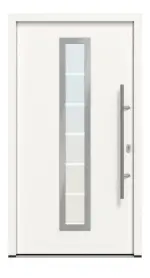 Frontansicht außen von Haustür Thermo46 Motiv 700 in RAL 9016