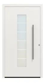 Hörmann Haustür ThermoSafe Aktion 504 RAL 9016-RAL 9016 Frontansicht außen