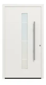 Hörmann Haustür ThermoSafe 877 RAL 9016-RAL 9016 Frontansicht außen