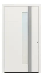 Hörmann Haustür ThermoSafe 879 RAL 9016-RAL 9016 Frontansicht außen