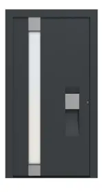 Hörmann Haustür ThermoCarbon 306 RAL 7016-RAL 9016 Frontansicht außen