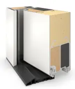 Hörmann Haustür ThermoCarbon 189 RAL 9016-RAL 9016 Detail Querschnitt