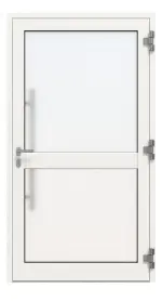 Kneer Haustür Alu AT72 EF 128 RAL 9016-RAL 9016 Frontansicht innen