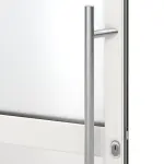 Kneer Haustür Alu AT72 EF 128 RAL 9016-RAL 9016 Detail Drücker