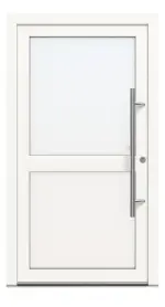 Kneer Haustür Kunststoff KF 404 S 128 RAL 9016-RAL 9016 Frontansicht außen