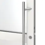 Kneer Haustür Kunststoff KF 404 S 128 RAL 9016-RAL 9016 Detail Drücker